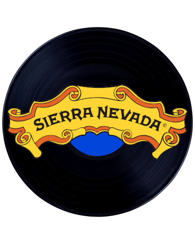 Gold Sierra Nevada logo on record