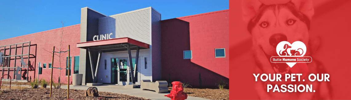 Butte Humane Society's new Clinic location 13391 Garner Lane Chico CA 95973 image of the front entrance